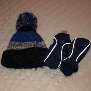 Knit hat and gloves set size s/m